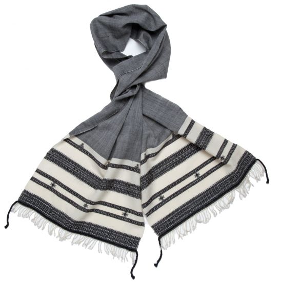Myra Scarf - Gray/Ivory